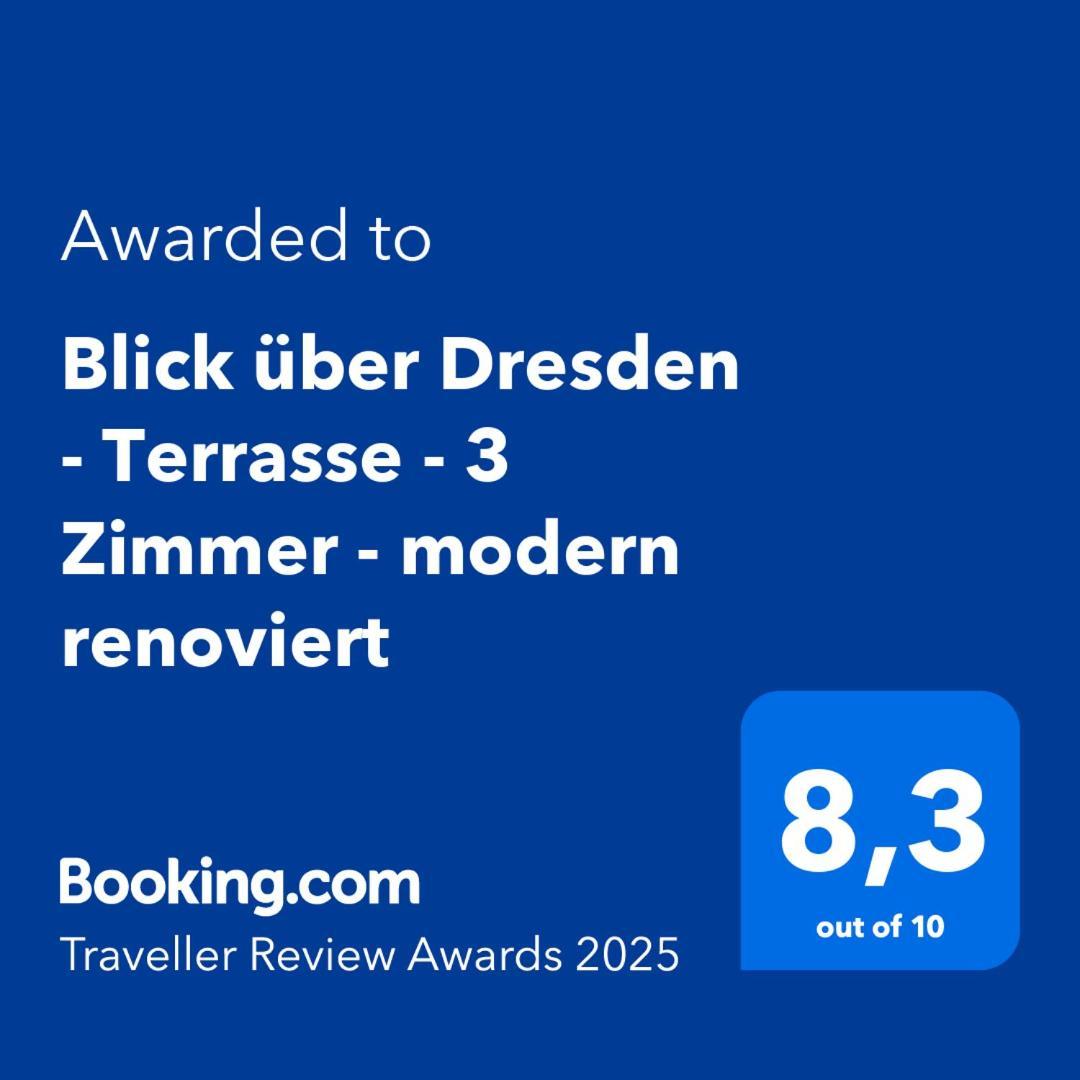 Blick Ueber Dresden - Terrasse - 3 Zimmer - Modern Renoviert Buitenkant foto